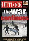 Cover of Outlook magazine showing video grab of IAF personnel salvaging the wreckage