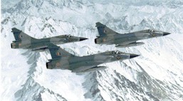 3 IAF Mirage-2000H flying over the himalayas (Cannot Be Enlarged)
